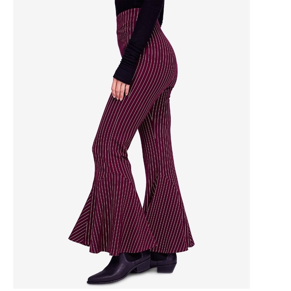Free People Mari Ponte Knit Flared Pants - Picture 1 of 7